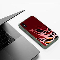 Чехол iPhone XS Max матовый ТОМА GENSHIN IMPACT, цвет: 3D-темно-зеленый — фото 2