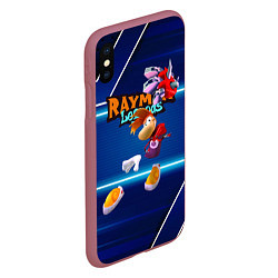 Чехол iPhone XS Max матовый Rayman Legends Blue, цвет: 3D-малиновый — фото 2