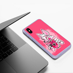 Чехол iPhone XS Max матовый Funtime Foxy, цвет: 3D-светло-сиреневый — фото 2