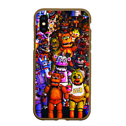 Чехол iPhone XS Max матовый Fnaf UCN, цвет: 3D-коричневый