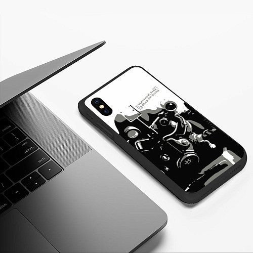 Чехол iPhone XS Max матовый Fallout: Power Armor / 3D-Черный – фото 3