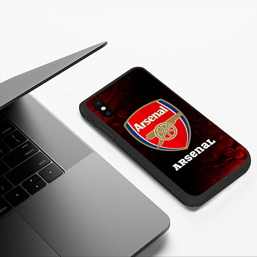 Чехол iPhone XS Max матовый АРСЕНАЛ Arsenal Разводы / 3D-Черный – фото 3