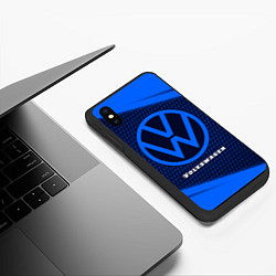 Чехол iPhone XS Max матовый VOLKSWAGEN Volkswagen Абстракция, цвет: 3D-черный — фото 2