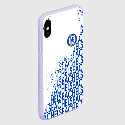 Чехол iPhone XS Max матовый Chelsea fc, цвет: 3D-светло-сиреневый — фото 2