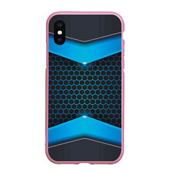 Чехол iPhone XS Max матовый 3D NEON БРОНЬ, цвет: 3D-розовый