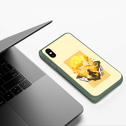 Чехол iPhone XS Max матовый ЗЕНИЦУ АГАЦУМА - КРД / 3D-Темно-зеленый – фото 3