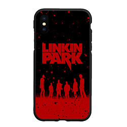 Чехол iPhone XS Max матовый Linkin Park Линкин Парк, цвет: 3D-черный