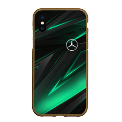 Чехол iPhone XS Max матовый MERCEDES-BENZ AMG NEON STRIPES PETRONAS, цвет: 3D-коричневый