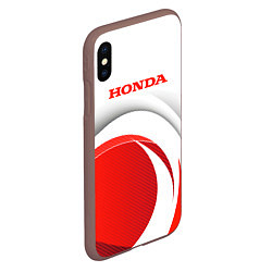 Чехол iPhone XS Max матовый Хонда HONDA, цвет: 3D-коричневый — фото 2