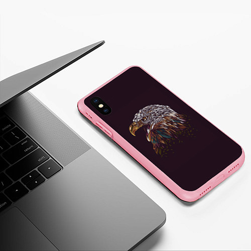 Чехол iPhone XS Max матовый Статный орёл / 3D-Баблгам – фото 3