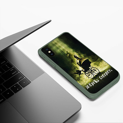 Чехол iPhone XS Max матовый Poster Jeepers Creepers / 3D-Темно-зеленый – фото 3