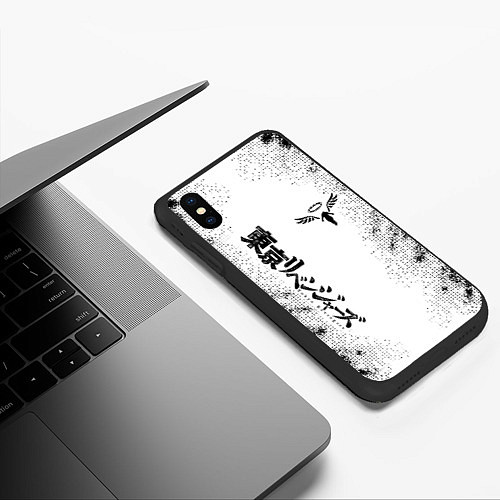 Чехол iPhone XS Max матовый Токийские мстители Tokyo Revengers logo / 3D-Черный – фото 3