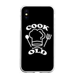 Чехол iPhone XS Max матовый Cook old Старый повар Куколд, цвет: 3D-белый