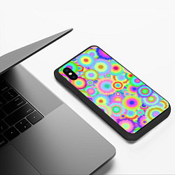 Чехол iPhone XS Max матовый Disco-Tie-Dye, цвет: 3D-черный — фото 2