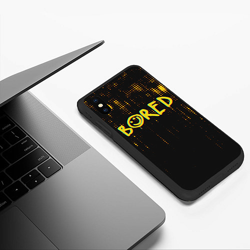 Чехол iPhone XS Max матовый Bored Glitch Sherlock / 3D-Черный – фото 3
