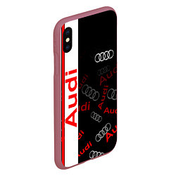 Чехол iPhone XS Max матовый Ауди audi sport, цвет: 3D-малиновый — фото 2