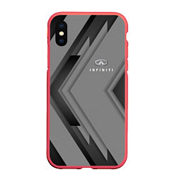 Чехол iPhone XS Max матовый Infinity Autosport, цвет: 3D-красный