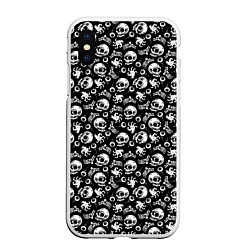 Чехол iPhone XS Max матовый Skull Eye Bones Hype, цвет: 3D-белый