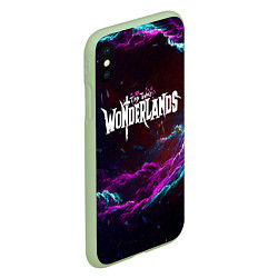 Чехол iPhone XS Max матовый Tiny Tinas Wonderlands, logo, цвет: 3D-салатовый — фото 2