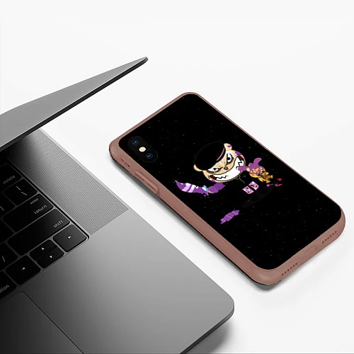 Чехол iPhone XS Max матовый Фараон Карамель Обложка Pharaoh Candy / 3D-Коричневый – фото 3