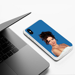 Чехол iPhone XS Max матовый Natalia Oreiro, цвет: 3D-белый — фото 2