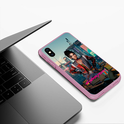 Чехол iPhone XS Max матовый Panam Night City / 3D-Розовый – фото 3