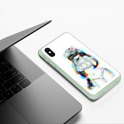 Чехол iPhone XS Max матовый Кошкодевочка Waifu, цвет: 3D-салатовый — фото 2