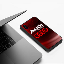 Чехол iPhone XS Max матовый AUDI Pro Racing Звезды, цвет: 3D-черный — фото 2