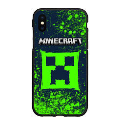 Чехол iPhone XS Max матовый MINECRAFT Арт, цвет: 3D-черный