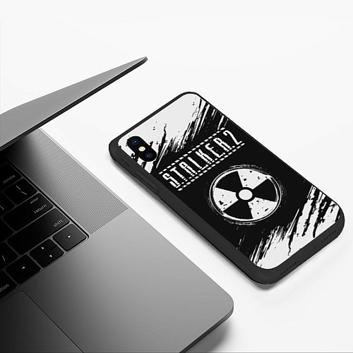 Чехол iPhone XS Max матовый С Т А Л К Е Р 2 Краска / 3D-Черный – фото 3