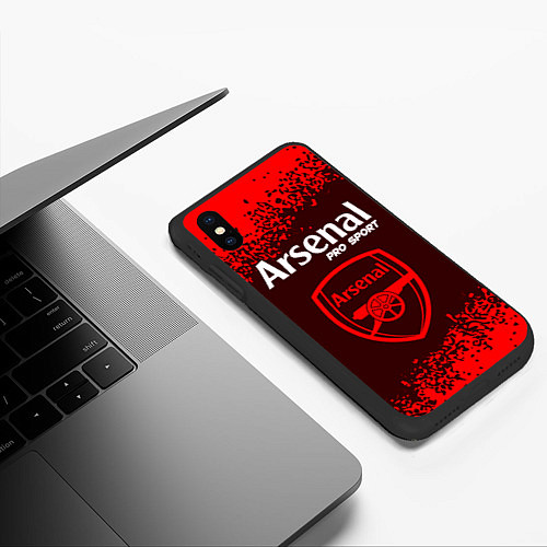 Чехол iPhone XS Max матовый ARSENAL Pro Sport Спрей / 3D-Черный – фото 3