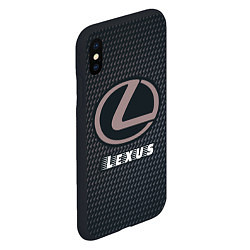 Чехол iPhone XS Max матовый LEXUS Lexus - Карбон, цвет: 3D-черный — фото 2