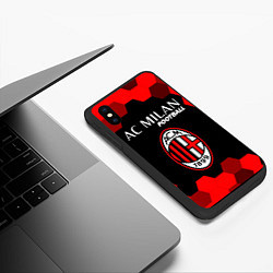 Чехол iPhone XS Max матовый МИЛАН Football Графика, цвет: 3D-черный — фото 2