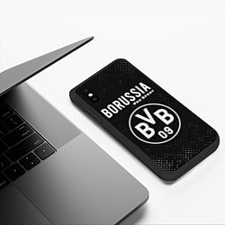 Чехол iPhone XS Max матовый BORUSSIA Pro Sport Гранж, цвет: 3D-черный — фото 2