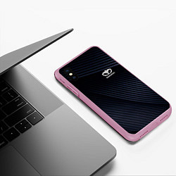Чехол iPhone XS Max матовый DAEWOO auto, цвет: 3D-розовый — фото 2