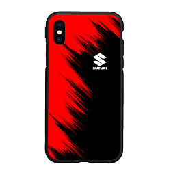 Чехол iPhone XS Max матовый SUZUKI sport, цвет: 3D-черный