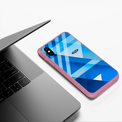 Чехол iPhone XS Max матовый Ford abstraction, цвет: 3D-малиновый — фото 2