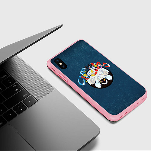 Чехол iPhone XS Max матовый Cuphead, Mugman and devil / 3D-Баблгам – фото 3