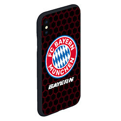 Чехол iPhone XS Max матовый БАВАРИЯ Bayern Соты, цвет: 3D-черный — фото 2