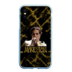 Чехол iPhone XS Max матовый Maneskin Coraline Sanremo gold edition, цвет: 3D-голубой