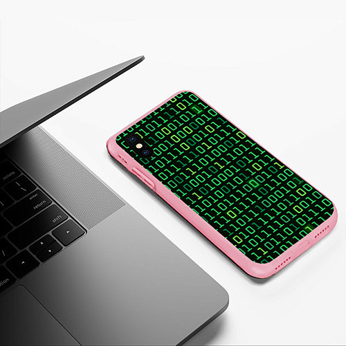 Чехол iPhone XS Max матовый Двоичный Код Binary Code / 3D-Баблгам – фото 3