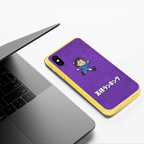 Чехол iPhone XS Max матовый Принц Бодзи / 3D-Желтый – фото 3