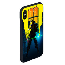 Чехол iPhone XS Max матовый Anime Cyberpunk, цвет: 3D-черный — фото 2