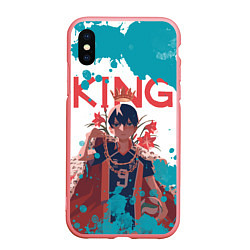 Чехол iPhone XS Max матовый Король Тобио, цвет: 3D-баблгам