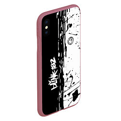 Чехол iPhone XS Max матовый Blink 182 БРЫЗГИ, цвет: 3D-малиновый — фото 2