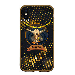 Чехол iPhone XS Max матовый Elden Ring Marika Марика, цвет: 3D-коричневый