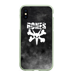 Чехол iPhone XS Max матовый BONES, цвет: 3D-салатовый