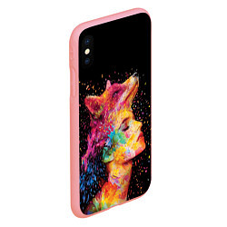 Чехол iPhone XS Max матовый Девушка -лиса, цвет: 3D-баблгам — фото 2