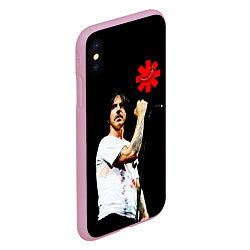 Чехол iPhone XS Max матовый Red Hot Chili Peppers RHCP, цвет: 3D-розовый — фото 2