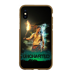 Чехол iPhone XS Max матовый Uncharted Tom Holland, цвет: 3D-коричневый